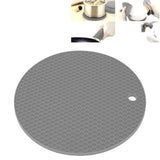Round Shape Mat Food Grade Thickened Silicone Placemat Insulation Pad Microwave Oven MatGray - Extra Image