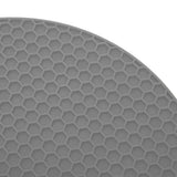 Round Shape Mat Food Grade Thickened Silicone Placemat Insulation Pad Microwave Oven MatGray - Extra Image