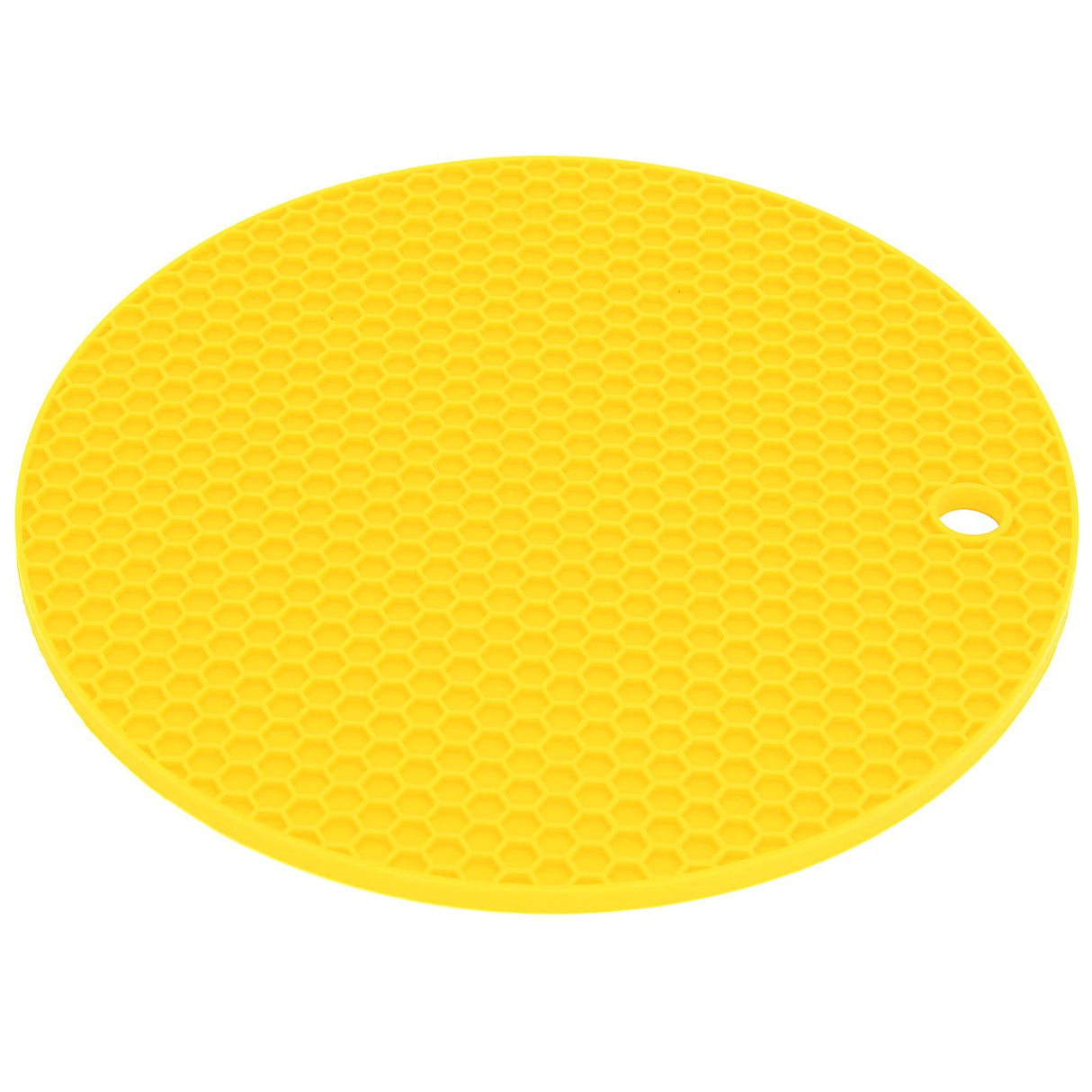 Round Shape Mat Food Grade Thickened Silicone Placemat Insulation Pad Microwave Oven MatYellow
