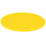 Round Shape Mat Food Grade Thickened Silicone Placemat Insulation Pad Microwave Oven MatYellow
