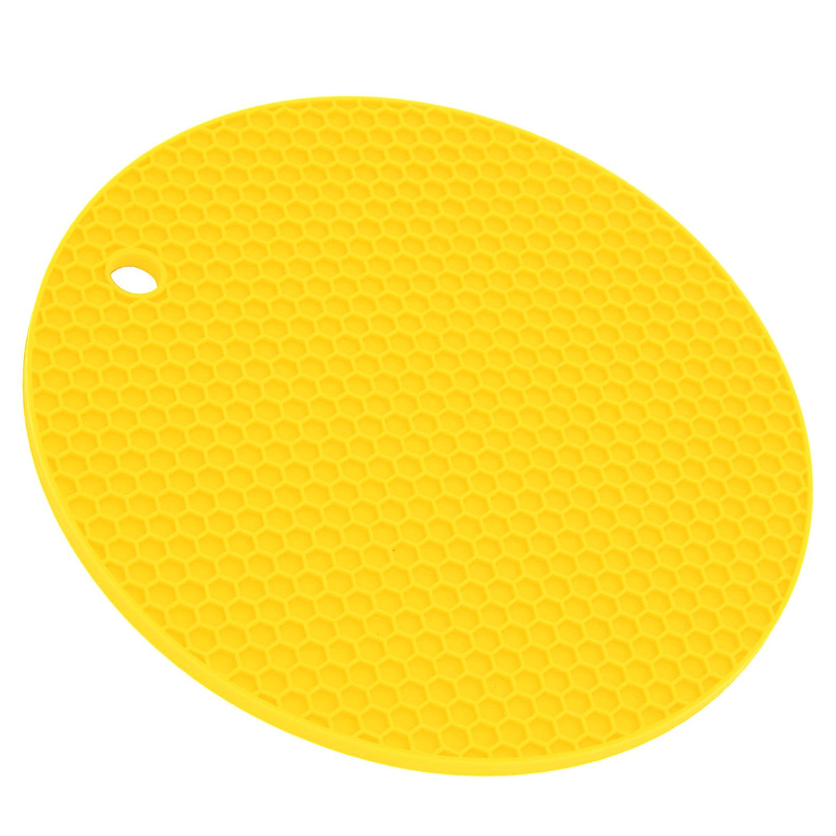 Round Shape Mat Food Grade Thickened Silicone Placemat Insulation Pad Microwave Oven MatYellow
