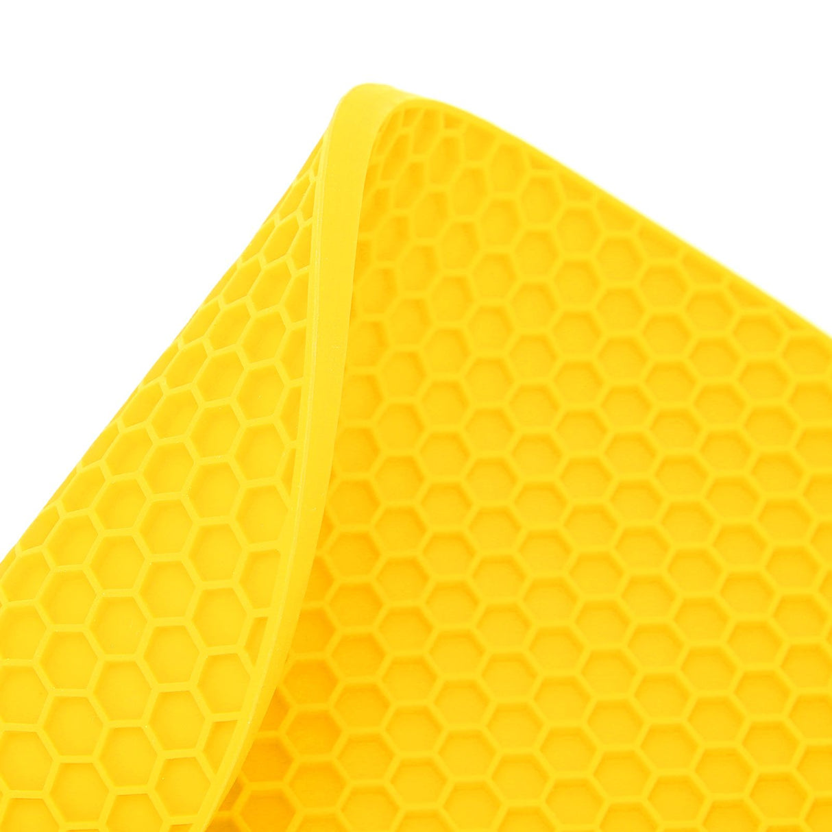 Round Shape Mat Food Grade Thickened Silicone Placemat Insulation Pad Microwave Oven MatYellow