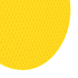 Round Shape Mat Food Grade Thickened Silicone Placemat Insulation Pad Microwave Oven MatYellow