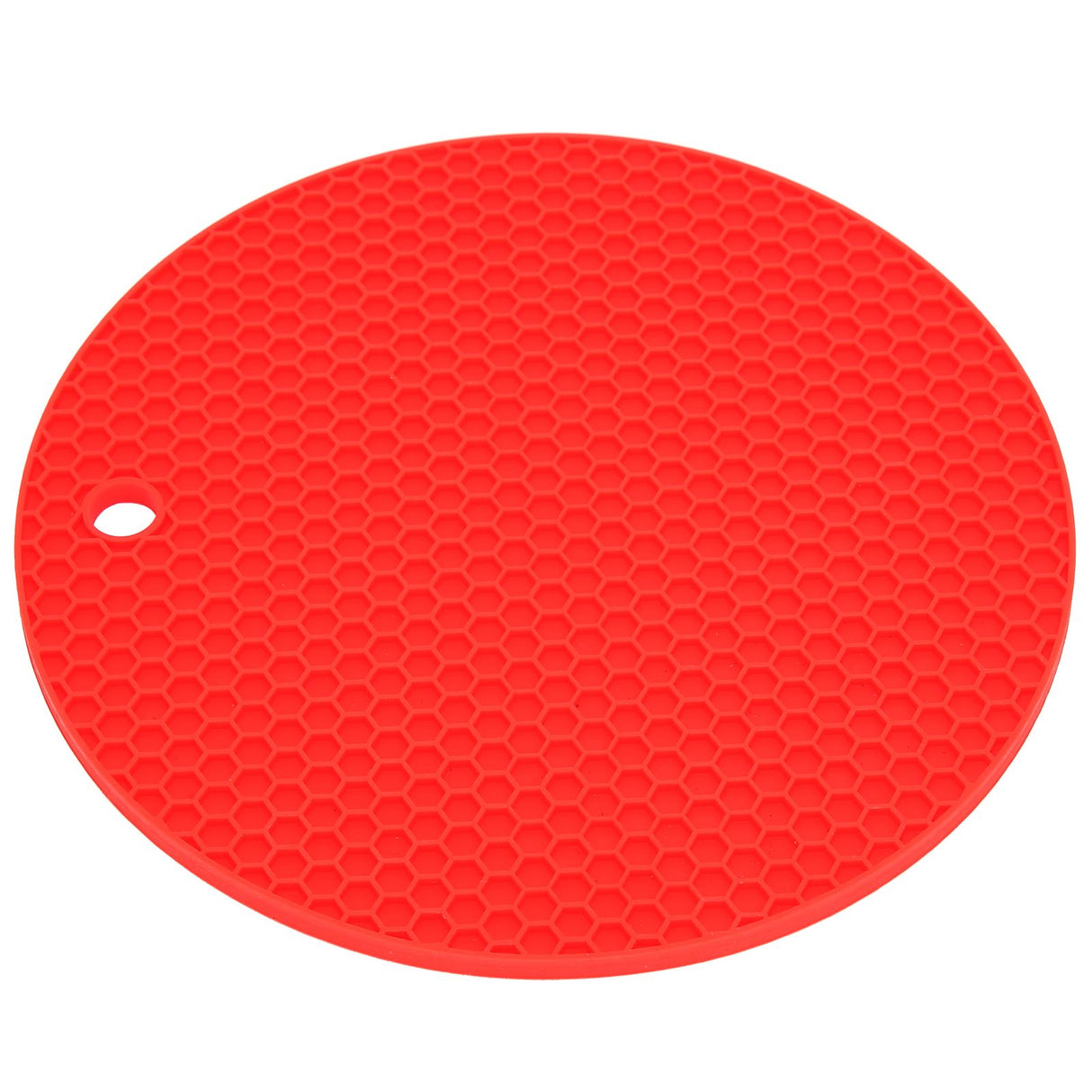Round Shape Mat Food Grade Thickened Silicone Placemat Insulation Pad Microwave Oven MatRed