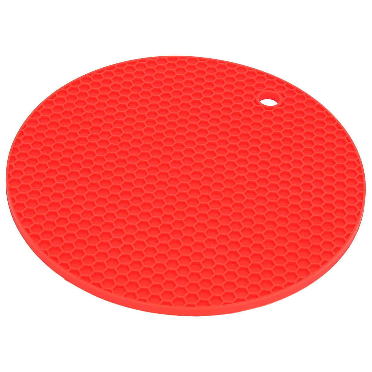 Round Shape Mat Food Grade Thickened Silicone Placemat Insulation Pad Microwave Oven MatRed