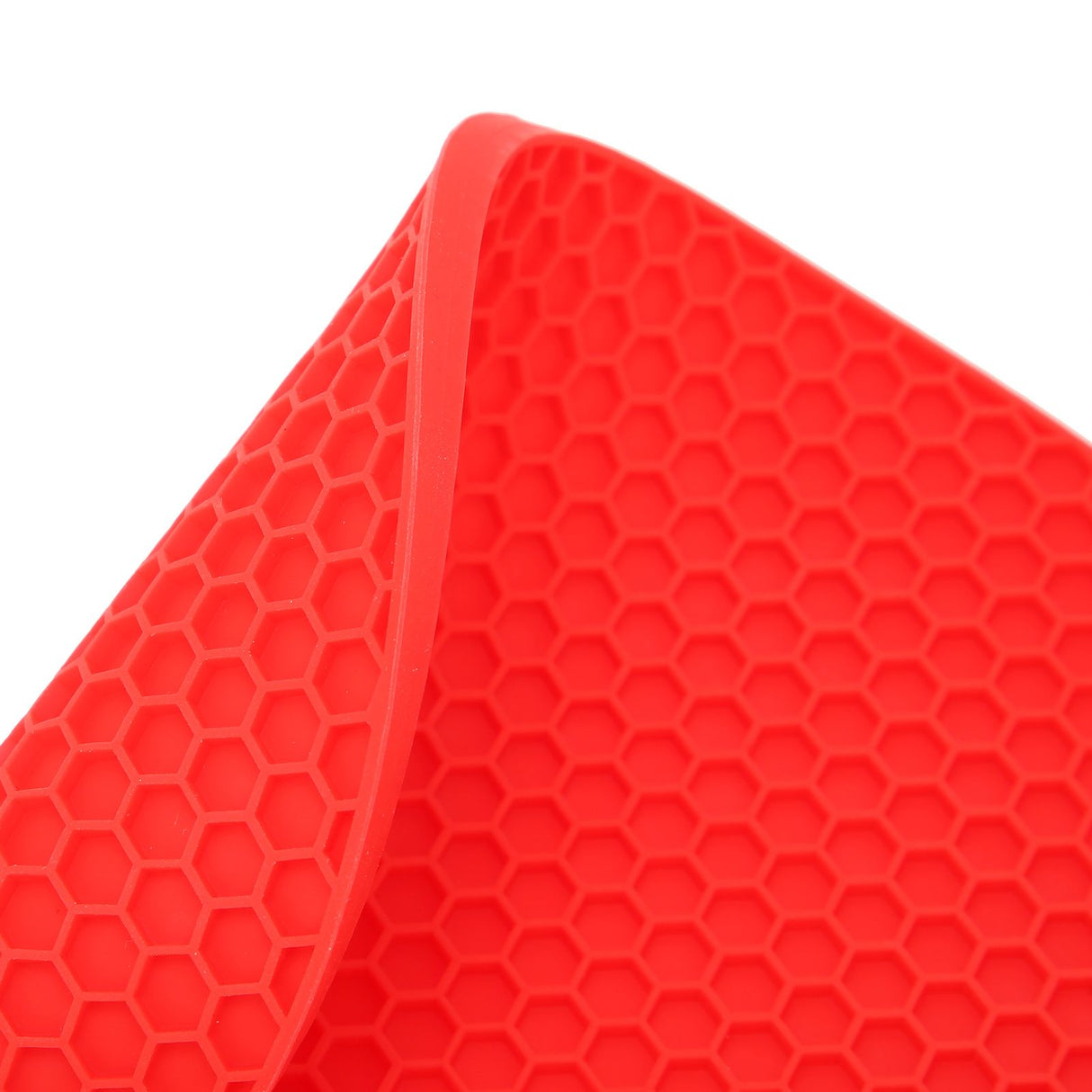 Round Shape Mat Food Grade Thickened Silicone Placemat Insulation Pad Microwave Oven MatRed