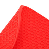 Round Shape Mat Food Grade Thickened Silicone Placemat Insulation Pad Microwave Oven MatRed - Extra Image