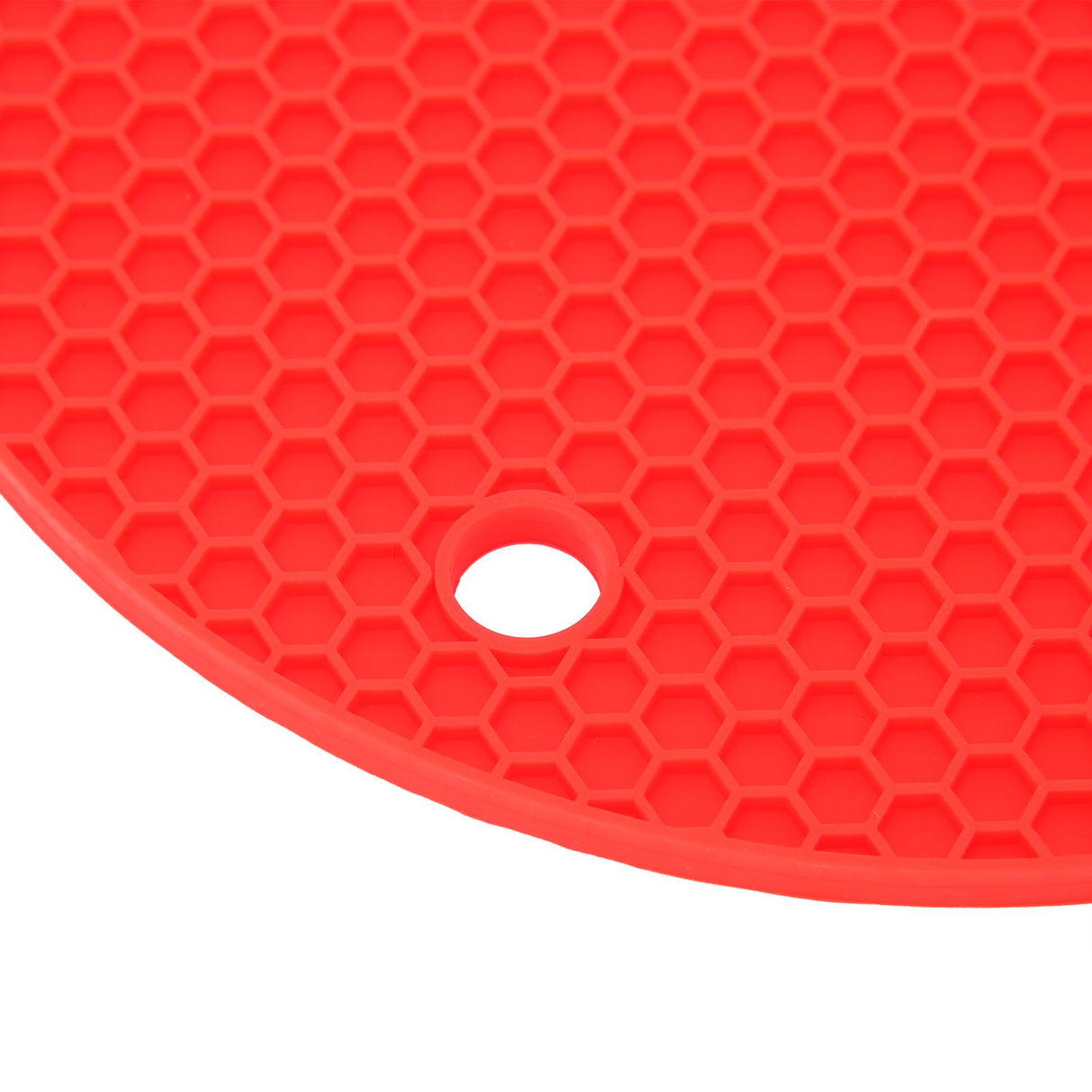 Round Shape Mat Food Grade Thickened Silicone Placemat Insulation Pad Microwave Oven MatRed