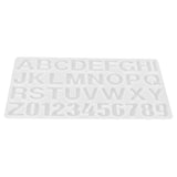 English Letters Number Pattern Silicone Mould DIY Chocolate Pudding Mold Baking Tool - Close-Up Angle