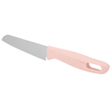 Kitchen Knife Portable Stainless Steel Fruit Melon Cutter with Sleeve for Home UsePink - Side View