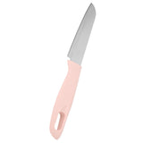 Kitchen Knife Portable Stainless Steel Fruit Melon Cutter with Sleeve for Home UsePink
