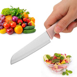 Kitchen Knife Portable Stainless Steel Fruit Melon Cutter with Sleeve for Home UsePink