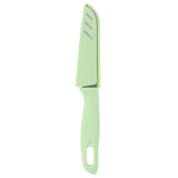 Kitchen Knife Portable Stainless Steel Fruit Melon Cutter with Sleeve for Home UseGreen