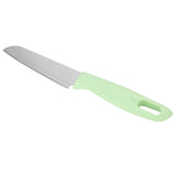 Kitchen Knife Portable Stainless Steel Fruit Melon Cutter with Sleeve for Home UseGreen - Rear View