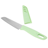 Kitchen Knife Portable Stainless Steel Fruit Melon Cutter with Sleeve for Home UseGreen - Low Angle