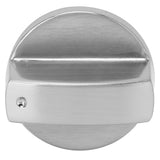 8mm Stove Knob Zinc Alloy Universal Kitchen Oven Cooker Control Dial Knob Adapter Silver - Front View