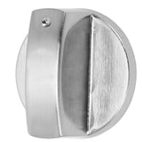 8mm Stove Knob Zinc Alloy Universal Kitchen Oven Cooker Control Dial Knob Adapter Silver