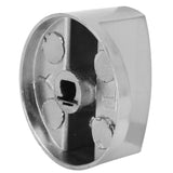 8mm Stove Knob Zinc Alloy Universal Kitchen Oven Cooker Control Dial Knob Adapter Silver - Extra Image