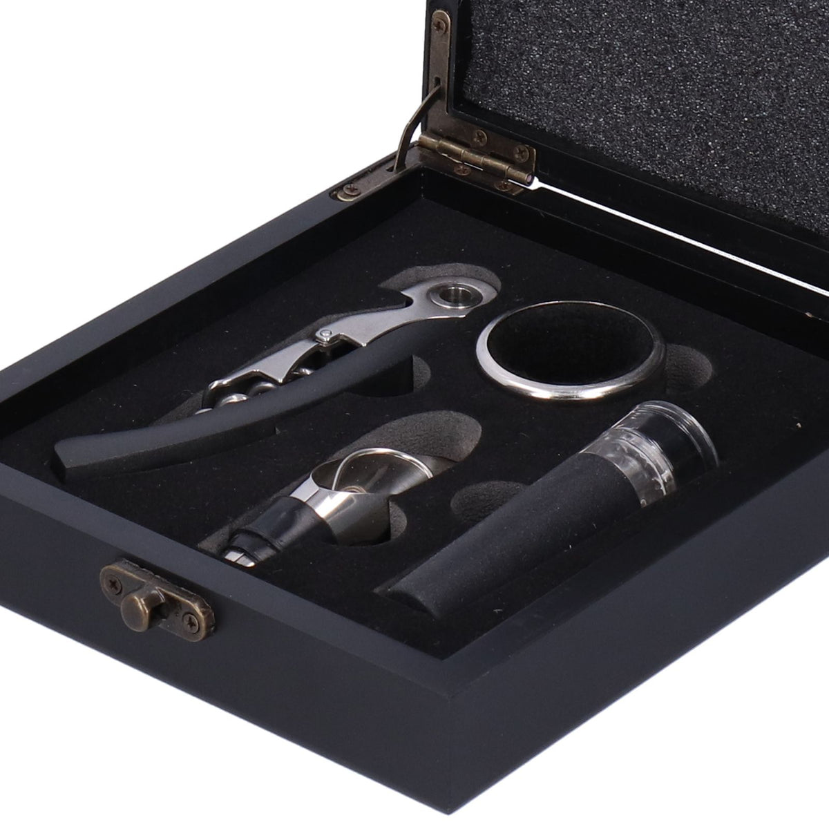 Stainless Steel Wine Bottle Opener Vacuum Stopper Wine Pourer Bottle Opener Set for Kitchen