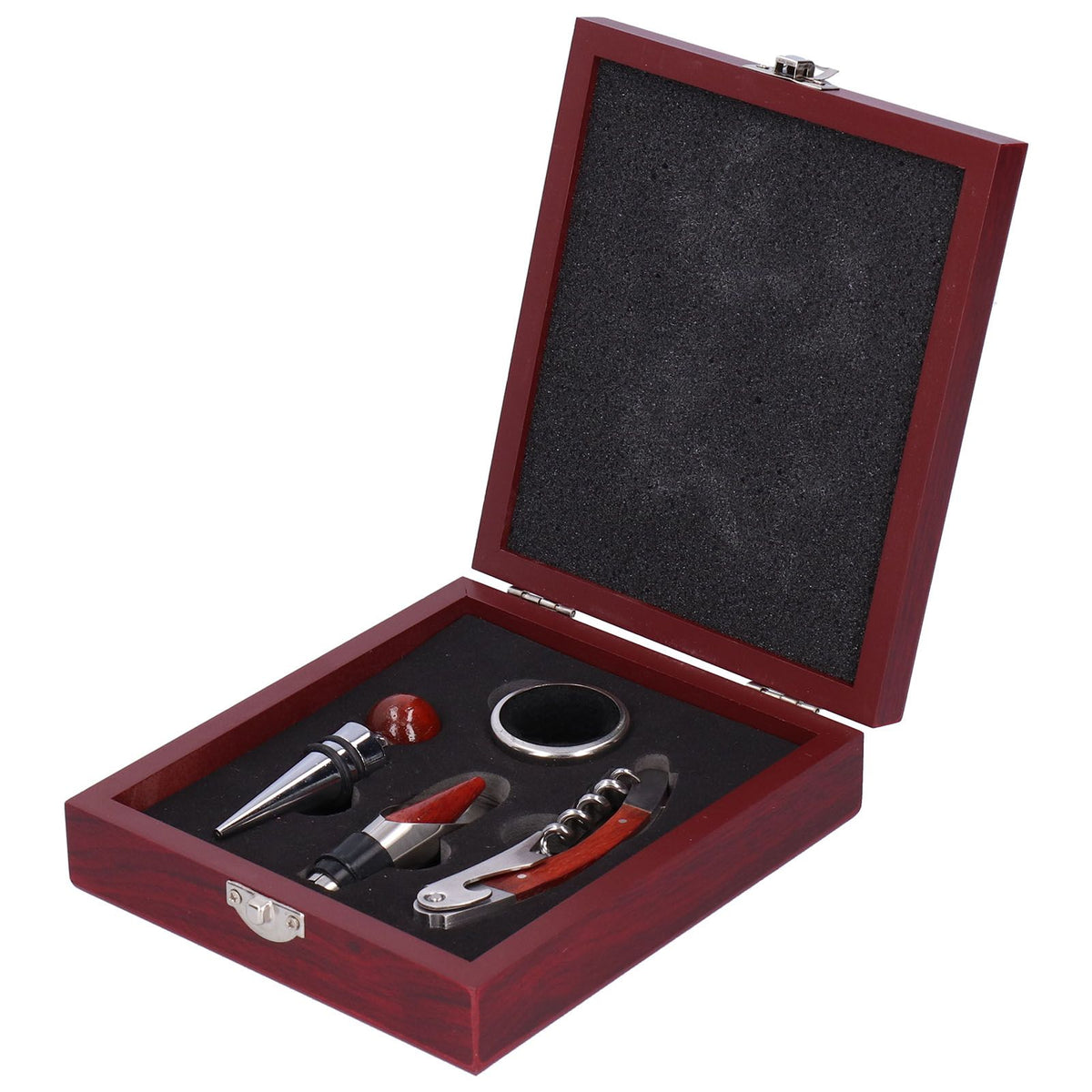 Stainless Steel Round Wine Stopper Bottle Opener Set Wine Manual Bottle Opener Kitchen Tool