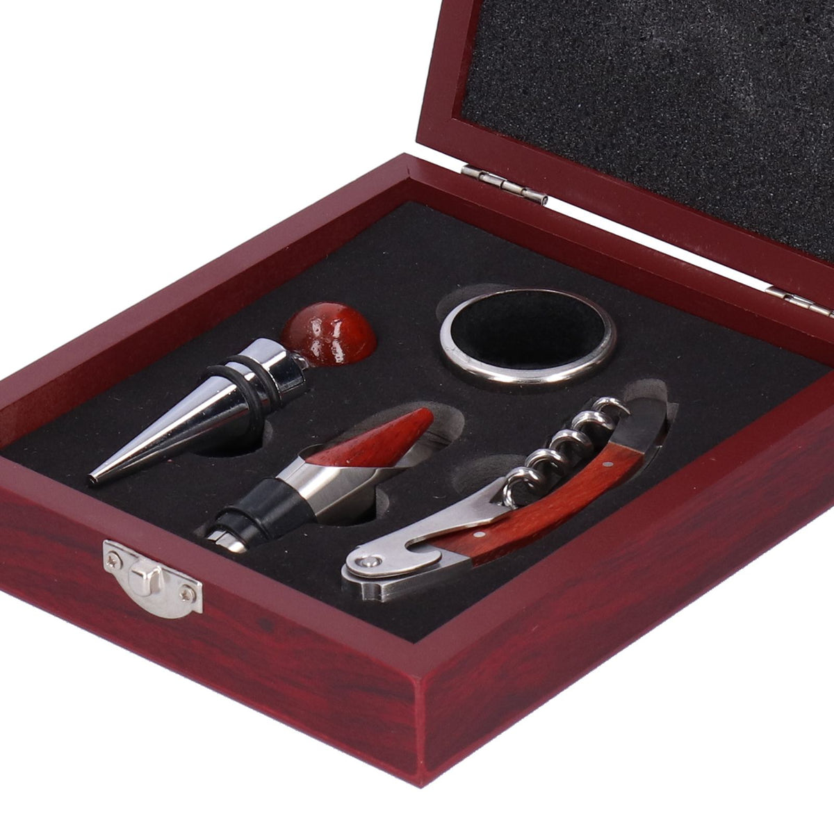 Stainless Steel Round Wine Stopper Bottle Opener Set Wine Manual Bottle Opener Kitchen Tool