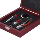 Stainless Steel Round Wine Stopper Bottle Opener Set Wine Manual Bottle Opener Kitchen Tool