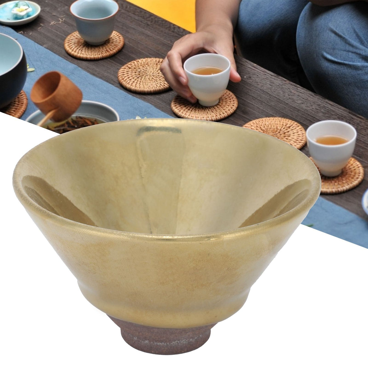 90ml Tea Cup Small Bowl Hand‑Made Ceramic Cup Teacup Tea Set for Home Collection