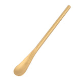 Stainless Steel Mixing Spoon Short Handle Dessert Coffee Spoon Mixing Stick for Kitchen HomeGolden - Close-Up Angle