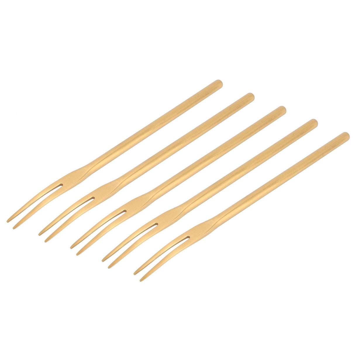 5Pcs Fruit Fork Stainless Steel Originality Cute Dessert Cake Small Fork for Home Bar Office