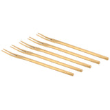 5Pcs Fruit Fork Stainless Steel Originality Cute Dessert Cake Small Fork for Home Bar Office - 45-Degree Angle