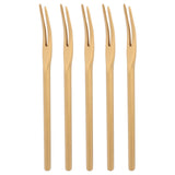5Pcs Fruit Fork Stainless Steel Originality Cute Dessert Cake Small Fork for Home Bar Office