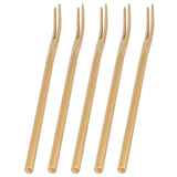 5Pcs Fruit Fork Stainless Steel Originality Cute Dessert Cake Small Fork for Home Bar Office - Extra Image