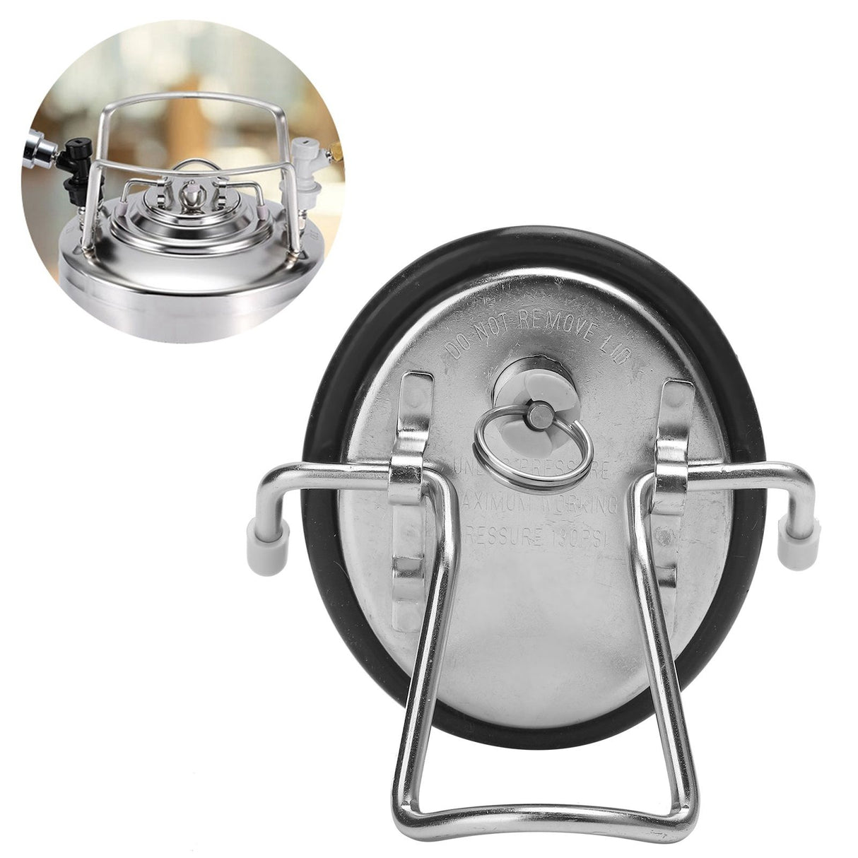 Keg Lid Replacement Stainless Steel Carbonation Soda Beer Keg Lid Home Brew Parts