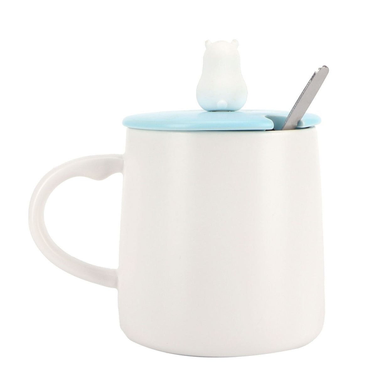 Embossed Animal Cup Cartoon Cute Coffee Cup with Lid Spoon Couple Gift Mug for DrinkingStar