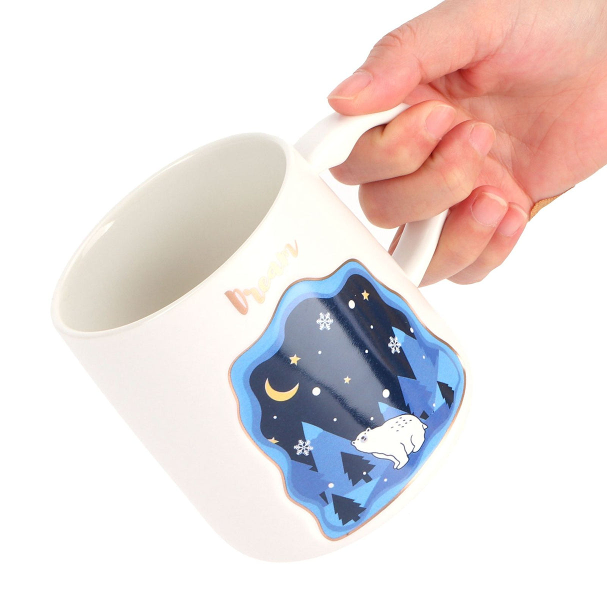 Embossed Animal Cup Cartoon Cute Coffee Cup with Lid Spoon Couple Gift Mug for DrinkingStar