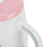 Animal Mug Spoon Water Cup with Lid Cute Ceramic Mug Coffee Cup Drinking AccessoriesType 3