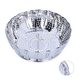 Steam Basket Multifunction Stainless Steel Folding Steam Rack Cookware Kitchen AccessoryS - Side View