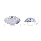 Steam Basket Multifunction Stainless Steel Folding Steam Rack Cookware Kitchen AccessoryL - Extra Image