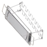 Chicken Leg Grill Rack with Drip Pan Stainless Steel Roaster Stand Barbecue Accessory