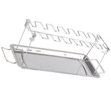 Chicken Leg Grill Rack with Drip Pan Stainless Steel Roaster Stand Barbecue Accessory