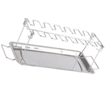 Chicken Leg Grill Rack with Drip Pan Stainless Steel Roaster Stand Barbecue Accessory