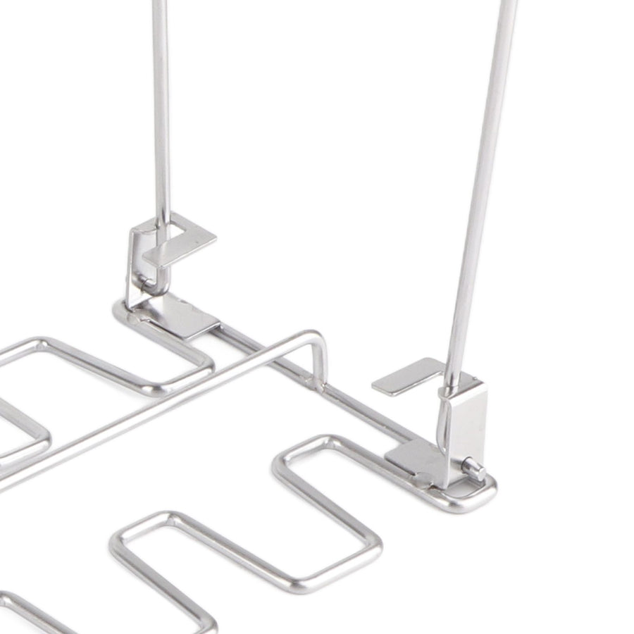 Chicken Leg Grill Rack with Drip Pan Stainless Steel Roaster Stand Barbecue Accessory