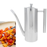 Stainless Steel Oil Pot Kitchen Household Oil Control Kettle for Sauce Vinegar Milk TeaL(700ml)