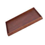 Walnut Tray Rectangular Tea Set Tea Cup Storage Plate Fruit Plate for Home Office Tea Food Fruit - Close-Up Angle