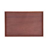 Walnut Tray Rectangular Tea Set Tea Cup Storage Plate Fruit Plate for Home Office Tea Food Fruit - Low Angle