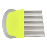 Wavy Cutter Onions Fruits Chip Cutter Potatoes French Fries Slicing Knife for Kitchen Use - Close-Up Angle
