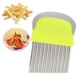 Wavy Cutter Onions Fruits Chip Cutter Potatoes French Fries Slicing Knife for Kitchen Use