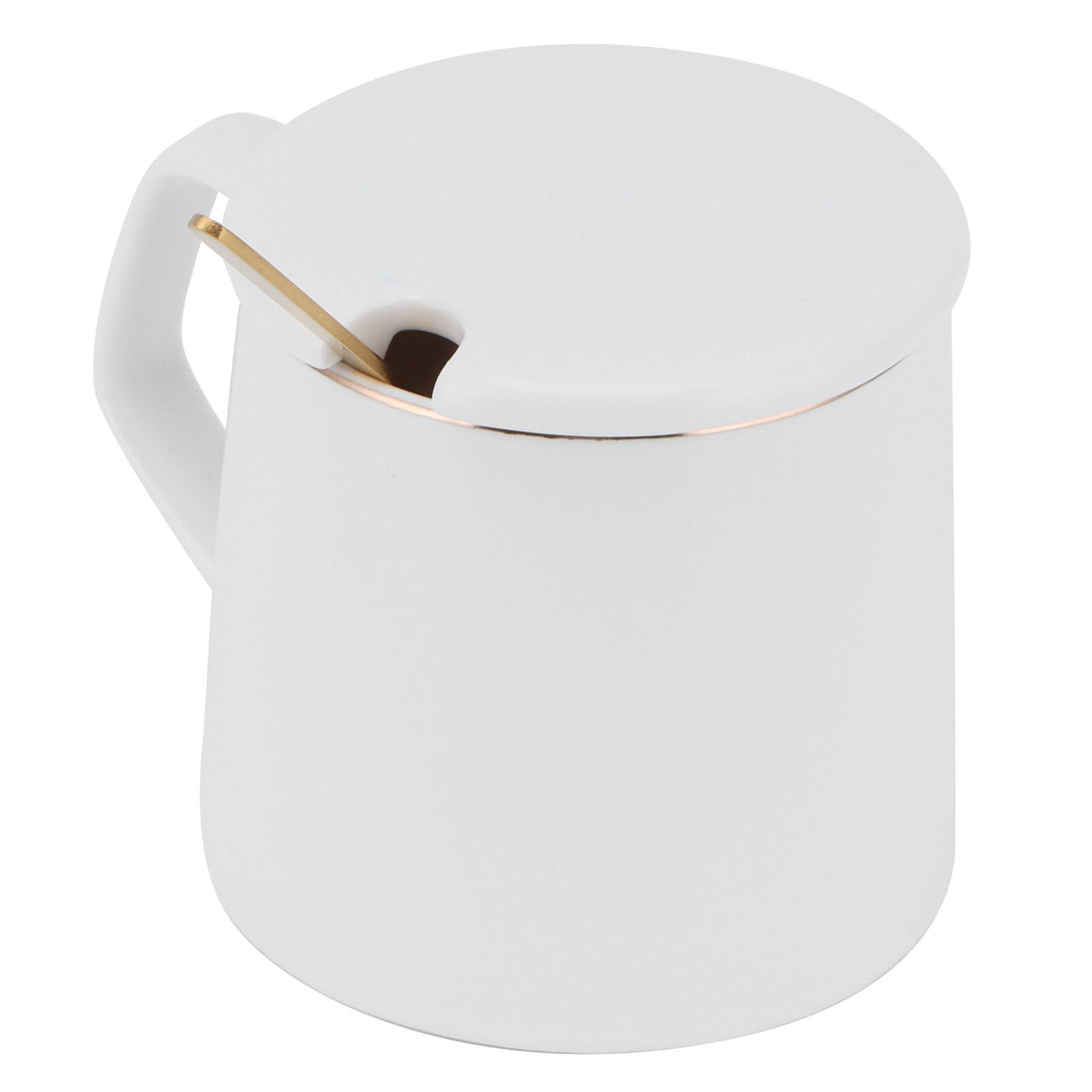 320ml Fashon Ceramic Cup Coffee Mug Cup with Lid Spoon Present Gift for Home OfficeWhite M Letter