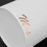 320ml Fashon Ceramic Cup Coffee Mug Cup with Lid Spoon Present Gift for Home OfficeWhite M Letter - Extra Image