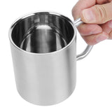 Water Cup 304 Stainless Steel Double Layer Insulated Coffee Beer Mug with HandleL 400ml